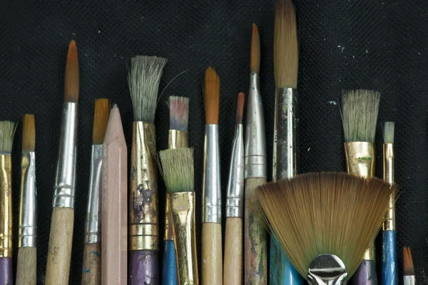 Selection of artist paint brushes