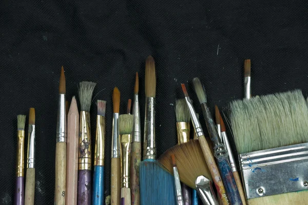 Selección de pinceles de artista — Foto de Stock