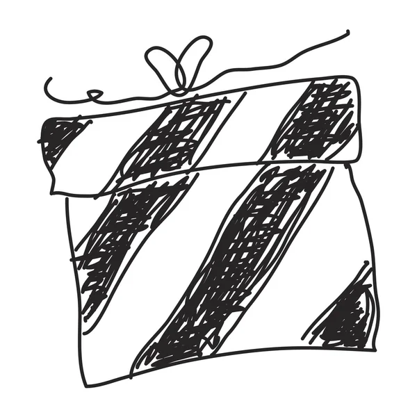 Jednoduchý doodle dárek — Stockový vektor