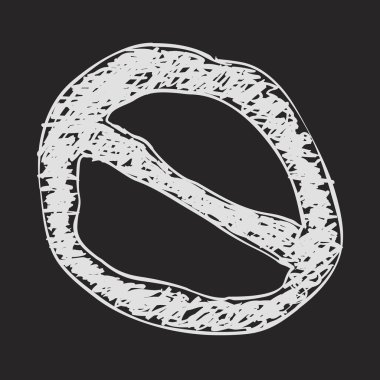 bir dur işareti basit doodle