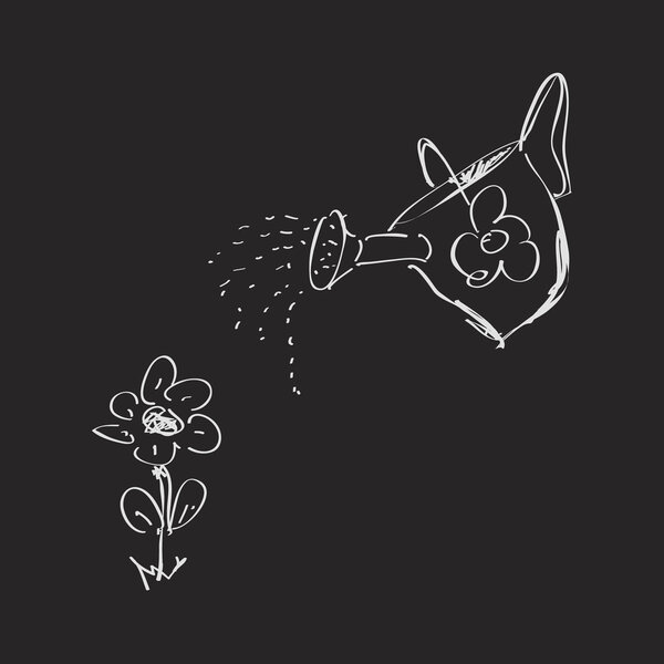 Простые каракули из лейки.
