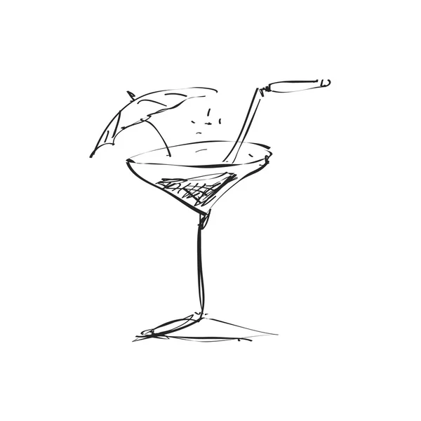 Jednoduchý doodle chladné nápoje — Stockový vektor