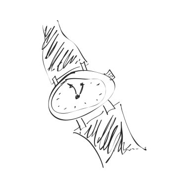 Bir saatinin basit doodle