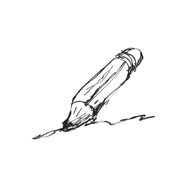 Enkla doodle på en penna — Stock vektor
