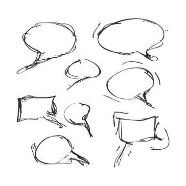 Bir konuşma balonu basit doodle