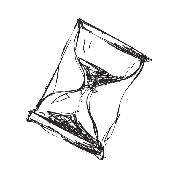 Eenvoudige doodle van een zandloper — Stockvector