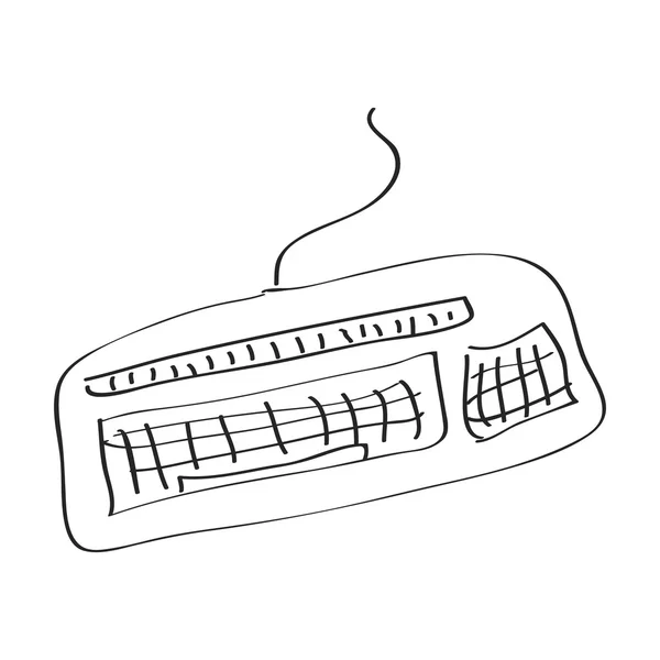 Einfaches Doodle einer Tastatur — Stockvektor