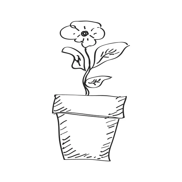 Απλή doodle του ένα φυτό — Διανυσματικό Αρχείο