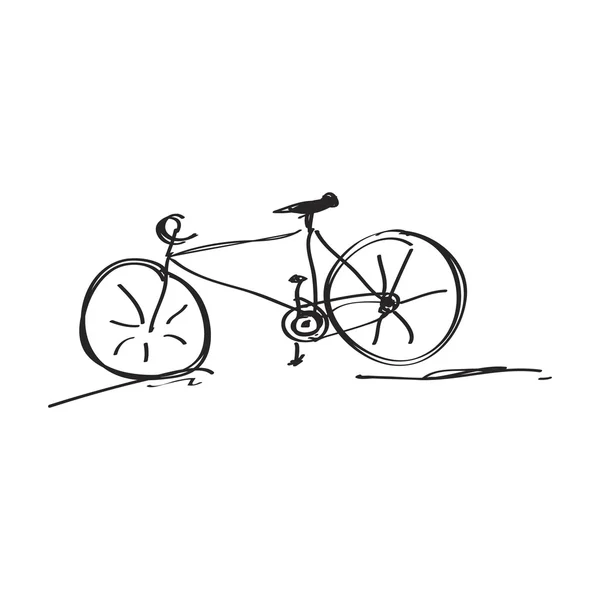 自転車の簡単な落書き — ストックベクタ