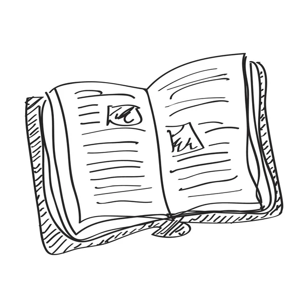 Enkla doodle av en bok — Stock vektor