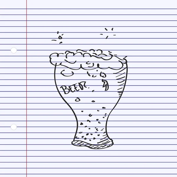 Proste zbiory szklance piwa — Wektor stockowy