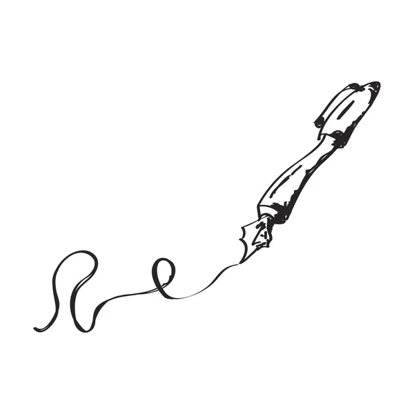 Enkla doodle på en penna — Stock vektor