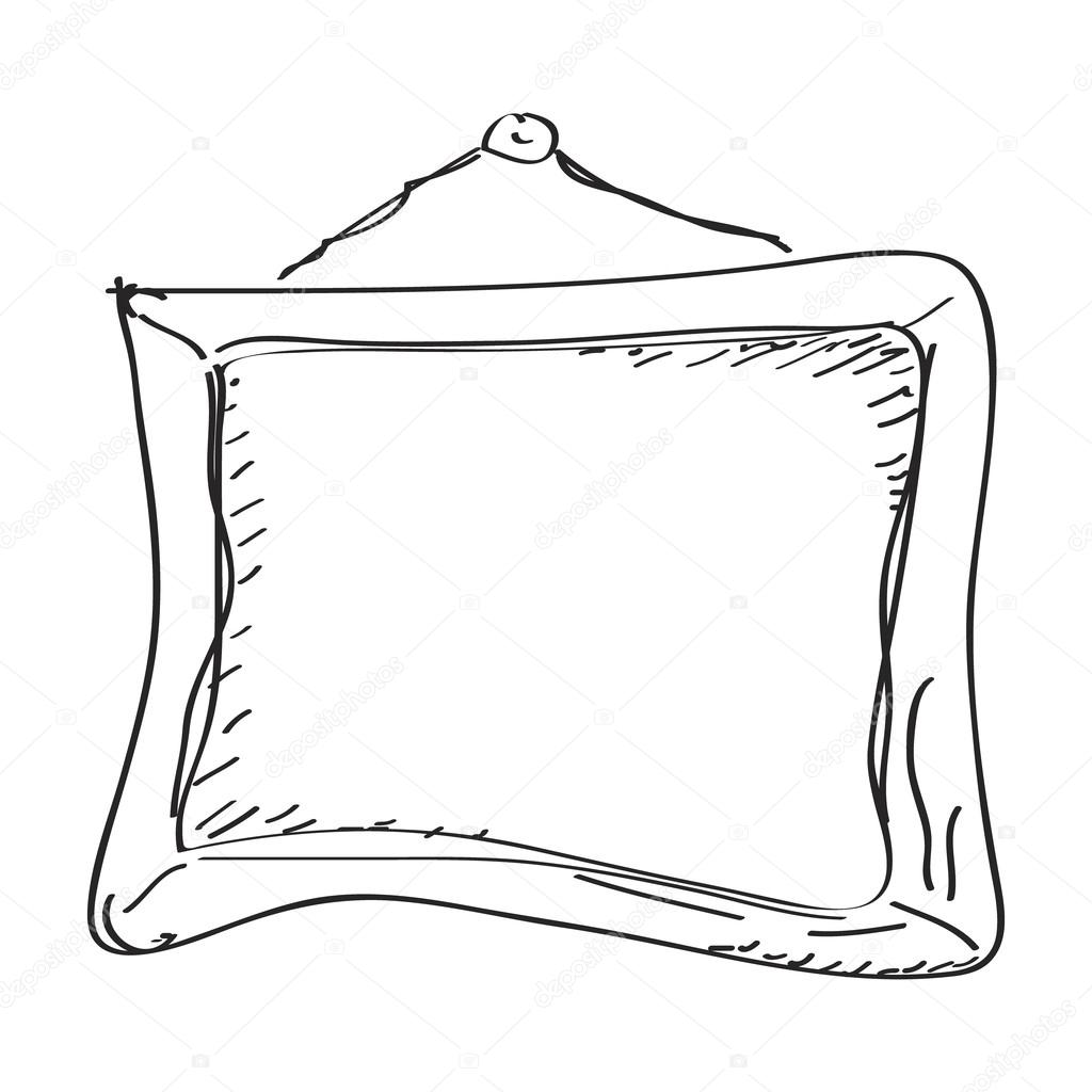 Simple doodle of a picture frame