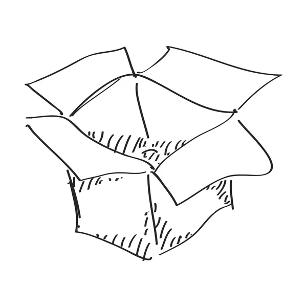 Doodle sederhana dari sebuah kotak - Stok Vektor