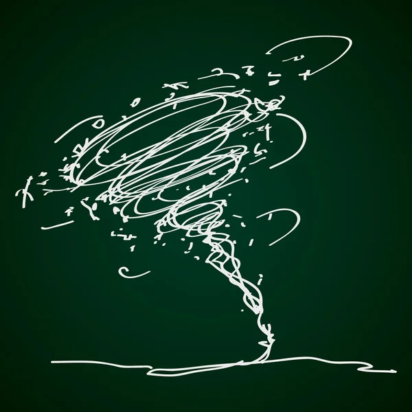 Simple doodle of a tornado — Stock Vector