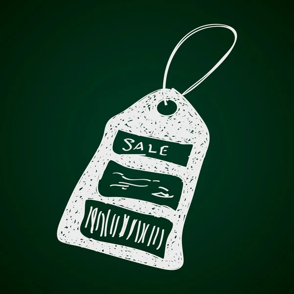 Simple doodle of a sale tag — Stock Vector