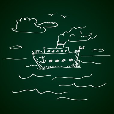 Bir geminin basit doodle
