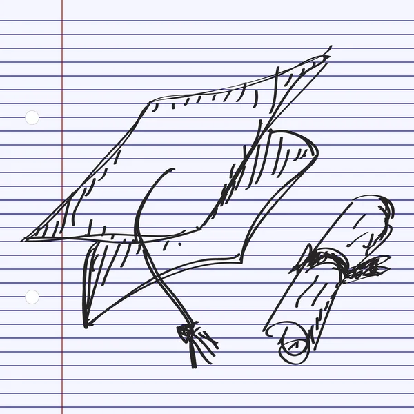 Einfaches Doodle einer Mörtelplatte — Stockvektor
