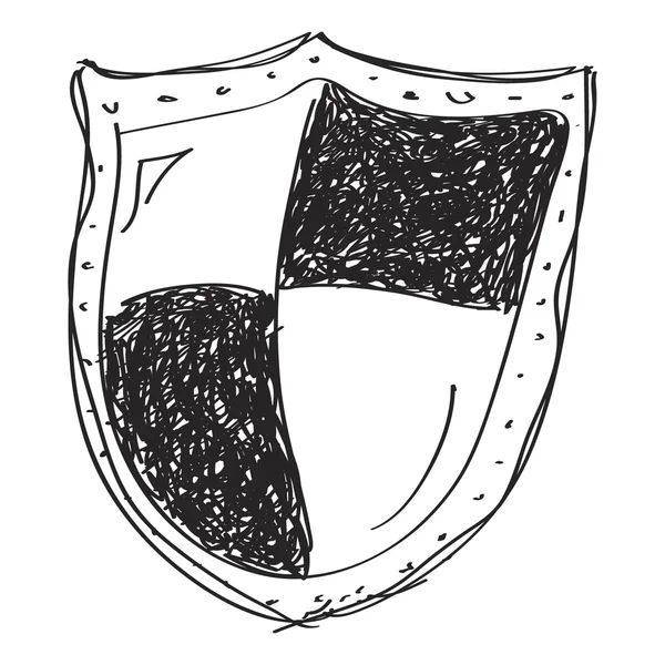 Doodle simples de um escudo —  Vetores de Stock