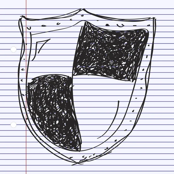 Doodle simples de um escudo —  Vetores de Stock