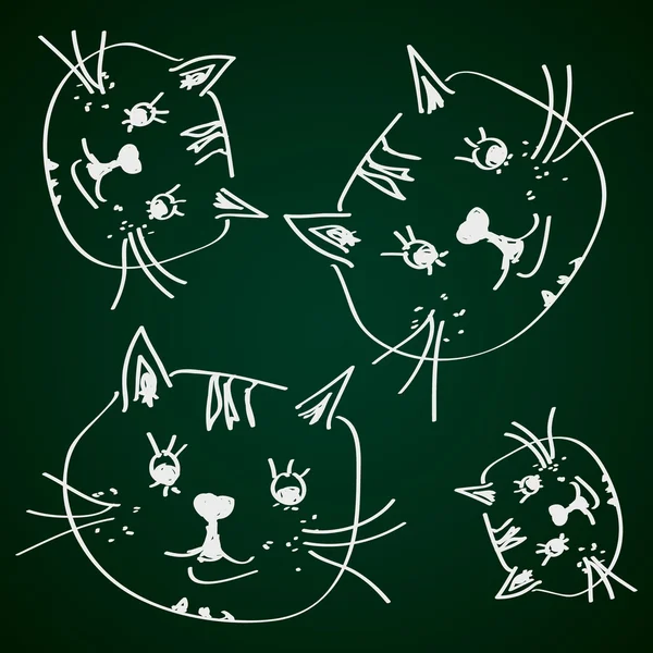 Doodle simples de um gato — Vetor de Stock