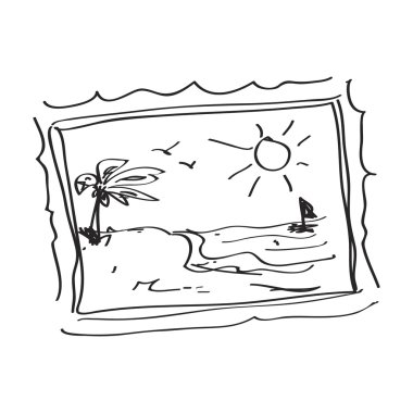 Bir resmin basit doodle