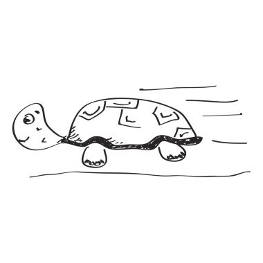 Bir kaplumbağa basit doodle