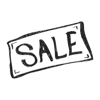 Basit doodle satışı işareti