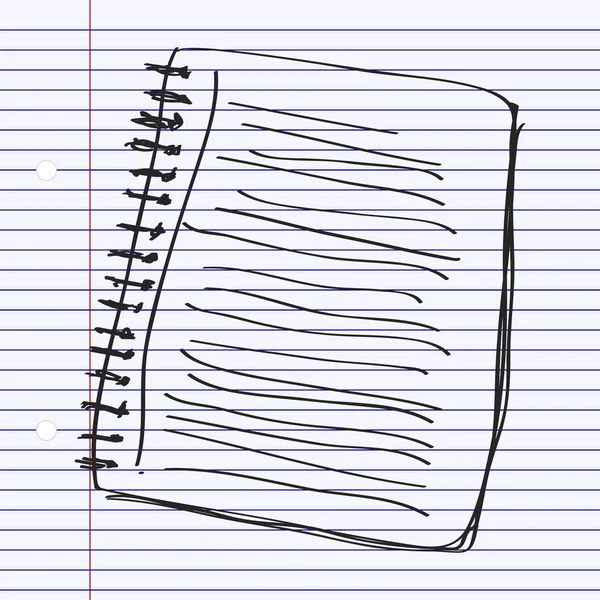 Doodle simples de um caderno — Vetor de Stock