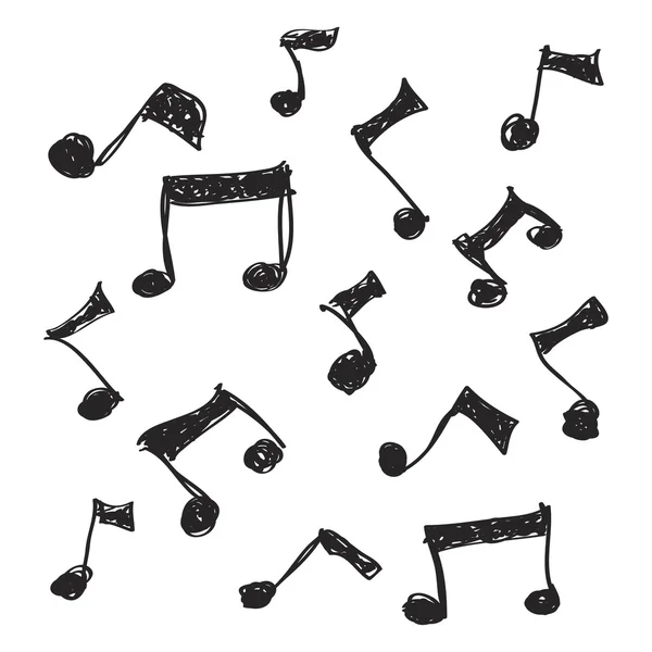 Simple doodle of some music notes — Stock Vector