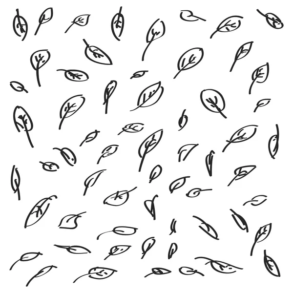 Doodle simple de quelques feuilles — Image vectorielle