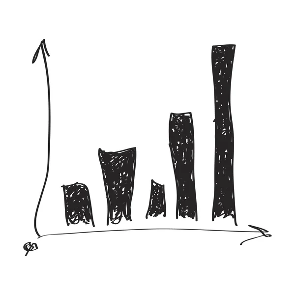 Garabato simple de un gráfico — Archivo Imágenes Vectoriales