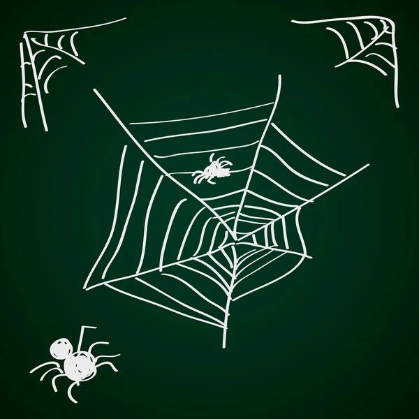 Bir örümcek web basit doodle