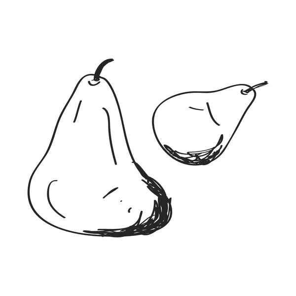 Scarabocchio semplice di una pera — Vettoriale Stock