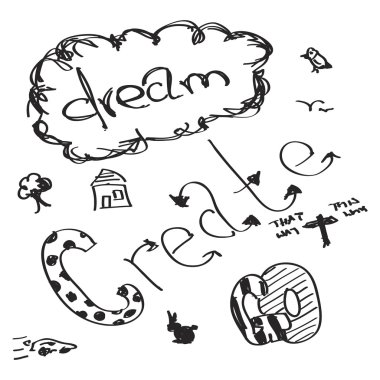 Bir yaratma kavramının basit doodle