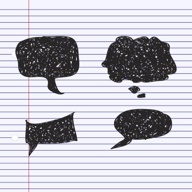 Bir konuşma balonu basit doodle