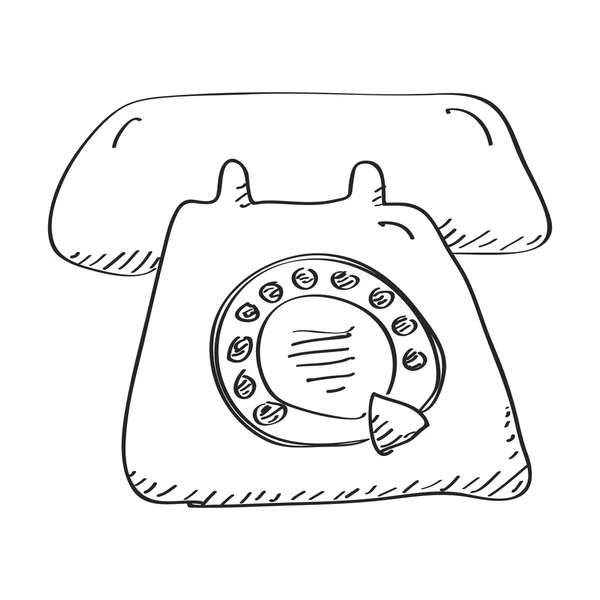 Garabato simple de un teléfono — Vector de stock