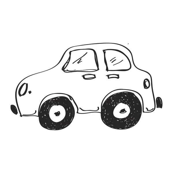 Doodle simples de um carro — Vetor de Stock