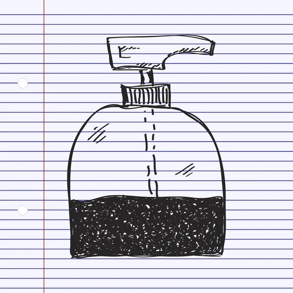 Garabato simple de un dispensador de jabón — Archivo Imágenes Vectoriales
