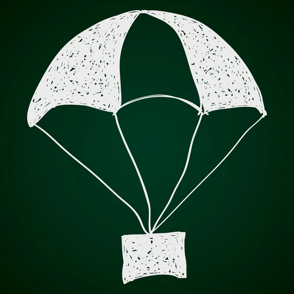 Simple gribouillage d'un parachute — Image vectorielle