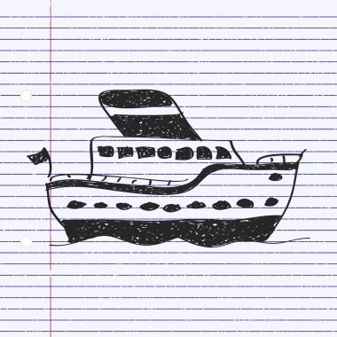 Bir geminin basit doodle