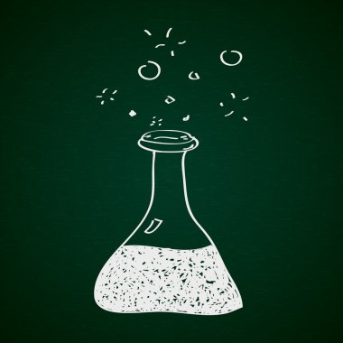 Bir test tüpünde basit doodle