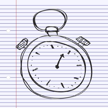 Bir kronometre basit doodle