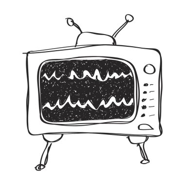 Bir televizyon basit doodle