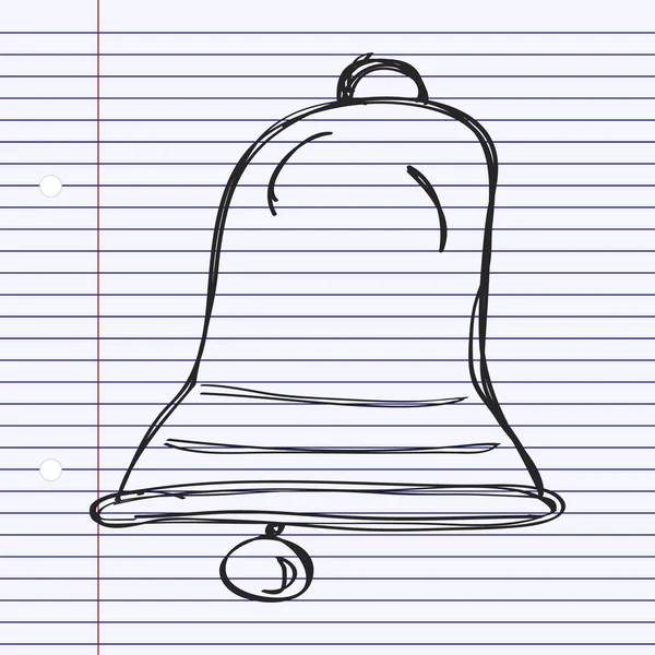Simple gribouillage d'une cloche — Image vectorielle