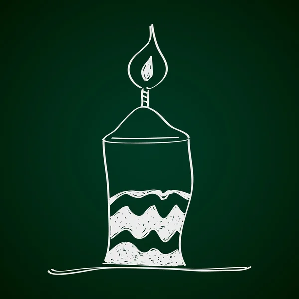 Doodle simples de uma vela — Vetor de Stock