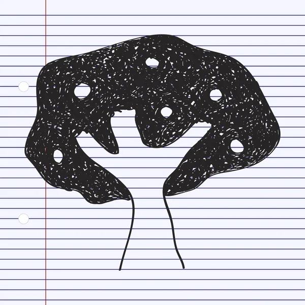 Enkla doodle ett träd — Stock vektor
