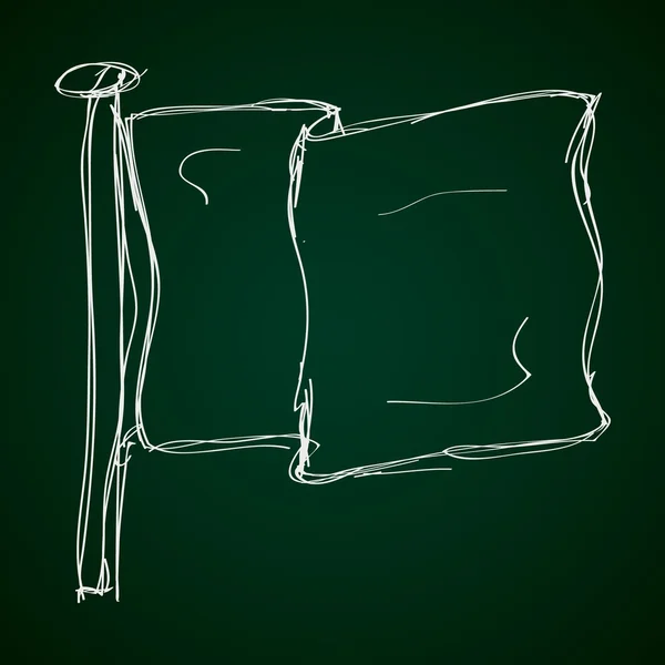 Enkla doodle på en flagga — Stock vektor