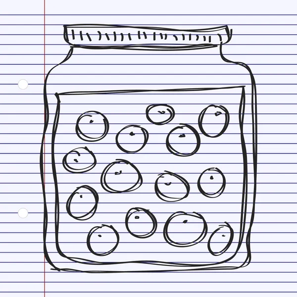 Jar ファイルの単純な落書き — ストックベクタ