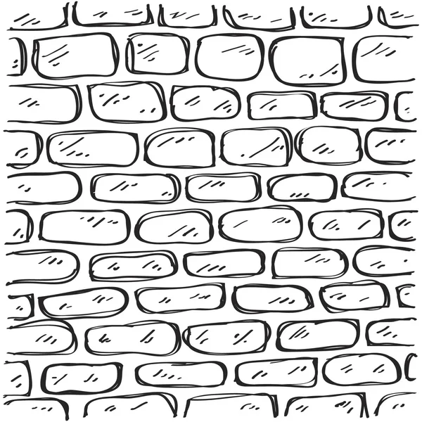 Simple doodle of a brick pattern — Stock Vector